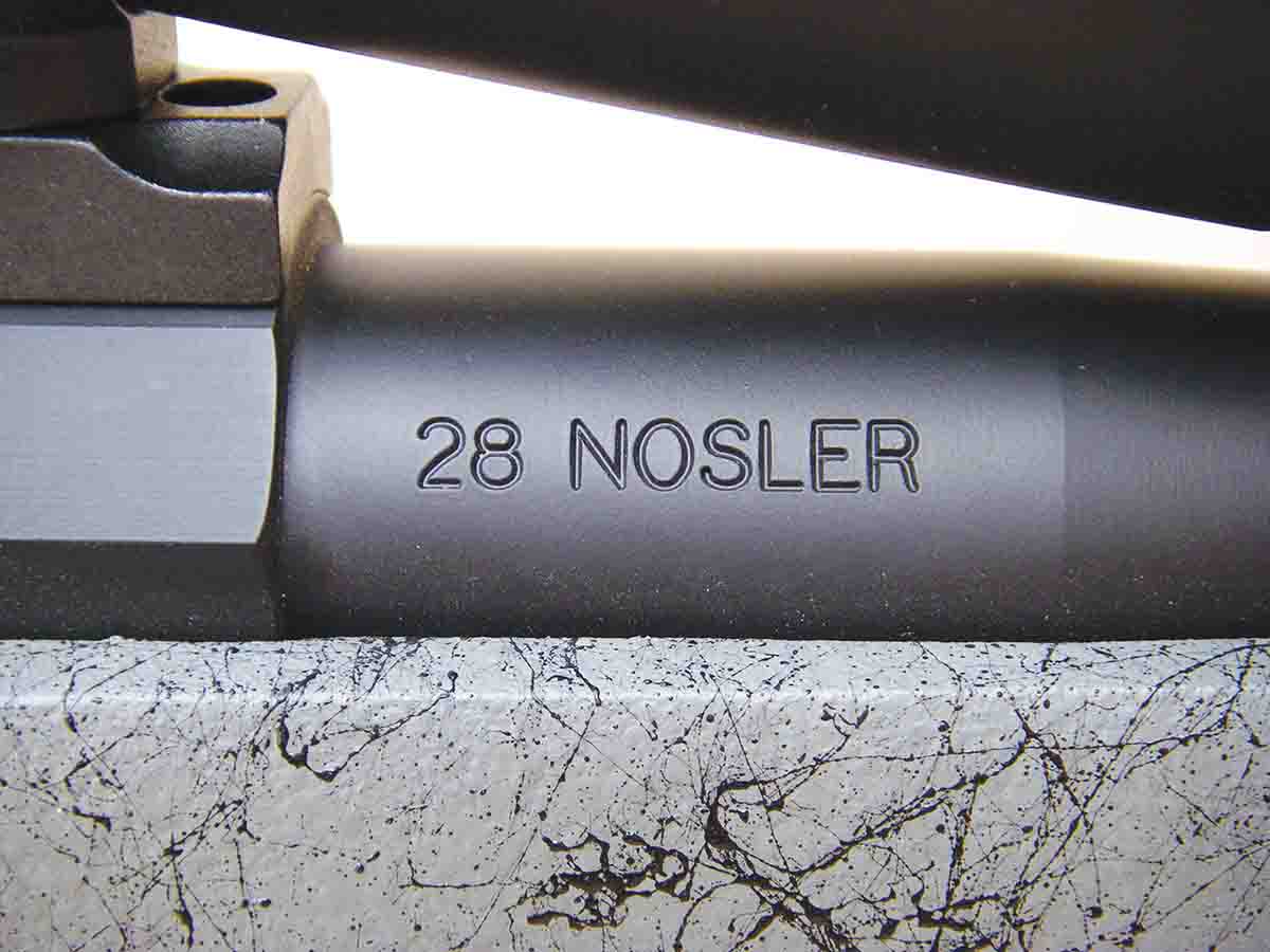 A .28 Nosler Model 48 Patriot generally shot better with handloads than it did with factory loads.